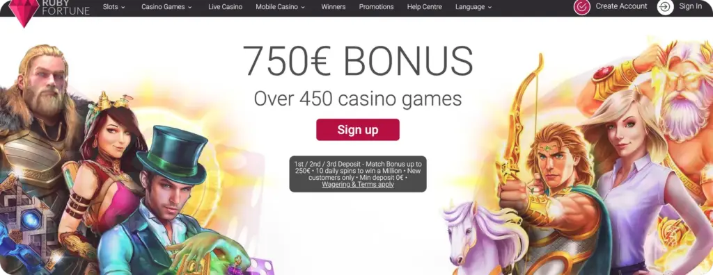 Premium live dealer games at Ruby Fortune