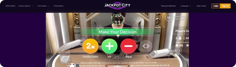 Live Dealer Casino Jackpot City